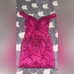 Stunning Pink Sequin Dress